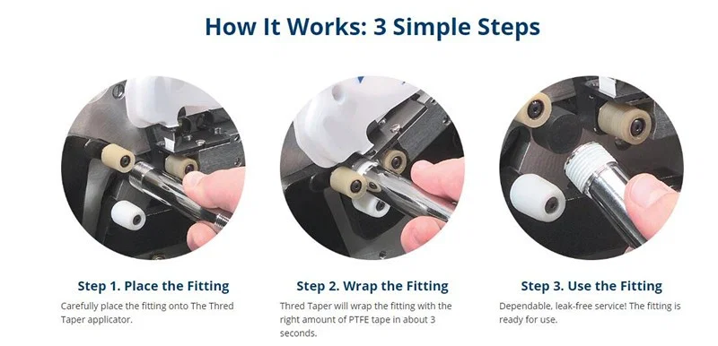 Avvolgitrice a nastro in PTFE, avvolgitrice a nastro per cavi elettronici, avvolgitrice a nastro con sigillo filettato
